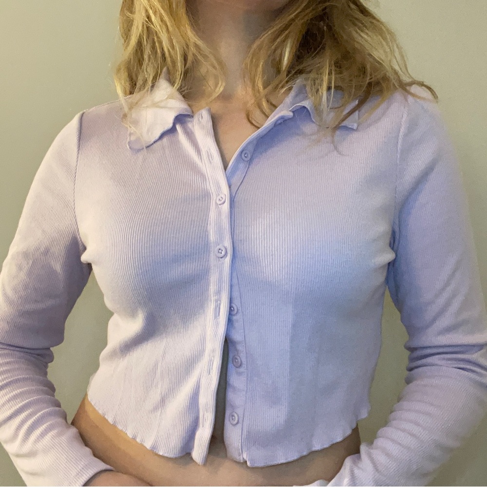 Shein Purple Button Up